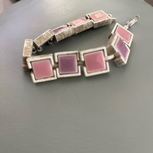 Vintage Pink & Purple Tile Look Calais Bracelet